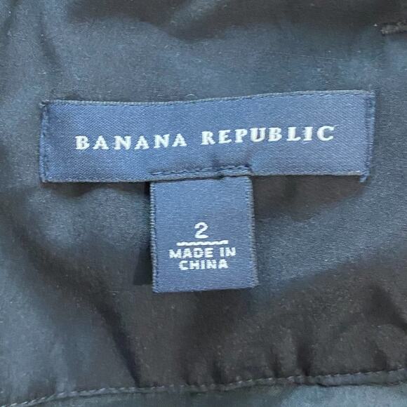 Banana Republic Black Belted High-waisted Silk-Blend Pencil Skirt - Picture 8 of 10